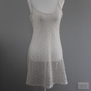 Xhilaration Cream Crochet Style Swim Cover Up